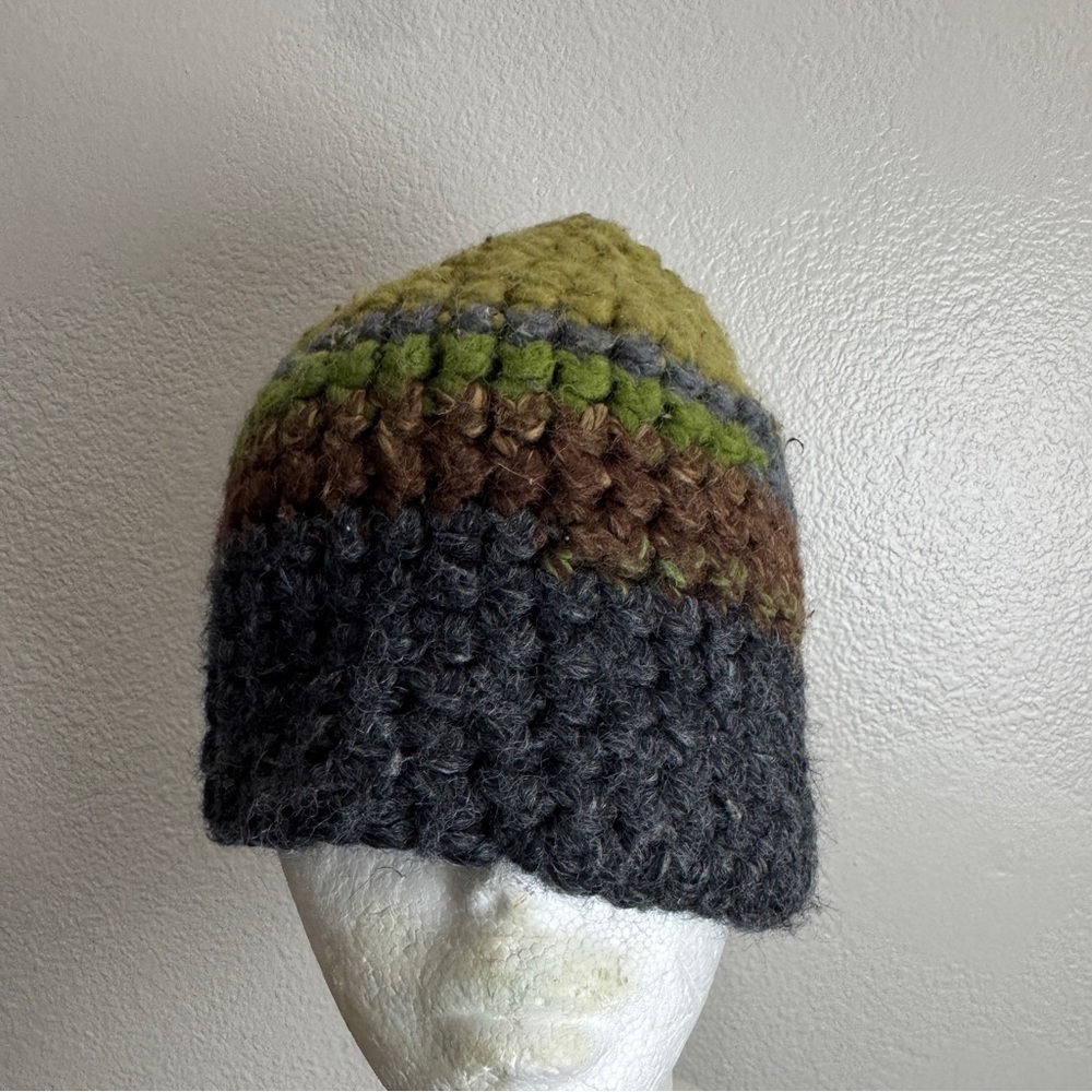 Vintage Knitted Beanie Hat OSFM